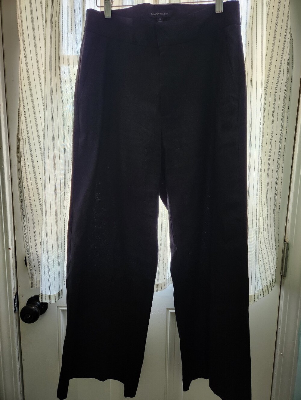 8 Petite Banana Republic Black Wide Leg Pant